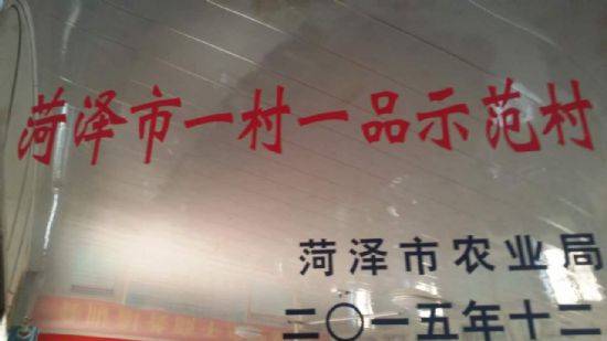 點(diǎn)擊查看詳細(xì)信息<br>標(biāo)題：【資質(zhì)榮譽(yù)】菏澤市一村一品 閱讀次數(shù)：7011
